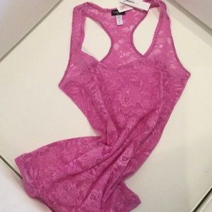 Cosabella lace racer back camisole. Iris. Small